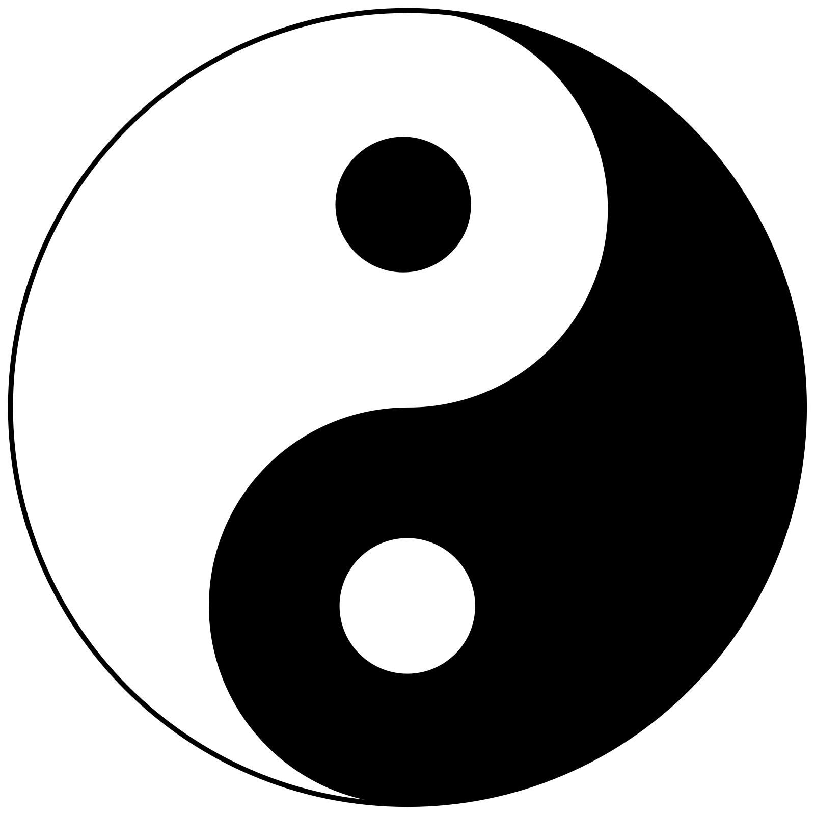 Yin Yang Symbol - linke Hälfte